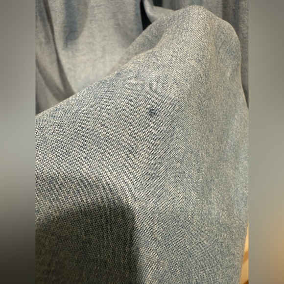 Hem & Thread Solid Blue Square Neck Babydoll Dress- Medium - Picture 11 of 12